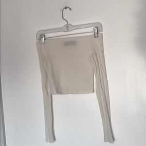 • off shoulder ribbed knit off shoulder top •